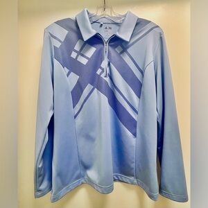 Adidas women's Climalite long-sleeve, quarter-zip golf polo shirt